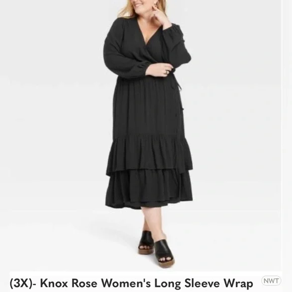 Knox Rose | Dresses | Women Knox Rose Dresses Long Sleeve Wrap Dress Knox  Rose 3x | Poshmark